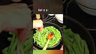 Delicias de judías verdes con seitán Plato proteico y saludable en solo 20 minutos [upl. by Akimehs]