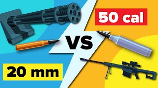 50 Cal Machine Gun vs 20mm Autocannon  Which Inflicts the Most Damage [upl. by Ellehcar]