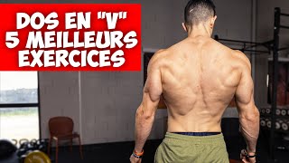 DOS EN V  5 MEILLEURS EXERCICES HALTÈRES [upl. by Jahn]