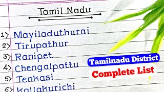 Tamil Nadu District Names 2024 How Many Districts Of Tamilnadu in 2024 Complete District List [upl. by Ambrosia]