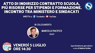 Atto di indirizzo Contratto scuola più risorse per stipendi e formazione [upl. by Llerred810]