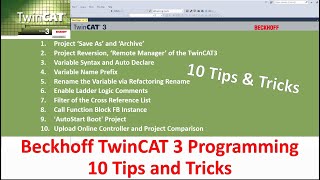 BK15 10 Tips amp Tricks of Beckhoff TwinCAT 3 Programming HD [upl. by Aholla]