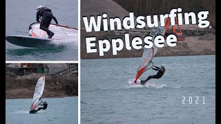 Windsurfing winter training session Epplesee  Sailloft Ultimate 20 2020 [upl. by Gratia]