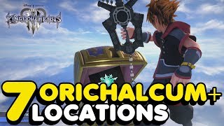 Kingdom Hearts 3  All 7 Orichalcum Locations How To Get All Orichalcum [upl. by Zahc909]