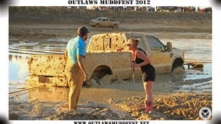 OUTLAWS MUDDFEST 2012 CRAZY KING RANCH F350 STUCK IN THE MUDD [upl. by Saval]