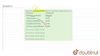 Match the refining methods Column I and with metals Column II Column IColumn IIRefi [upl. by Irrep]