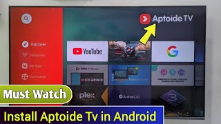 How to Install Aptoide Tv in Android Tv  smart tv me aptoide tv kaise download kare [upl. by Lavina]