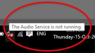 How To Fix  quot The Audio Service is Not Running quot  Windows 1087 [upl. by Haroppiz115]