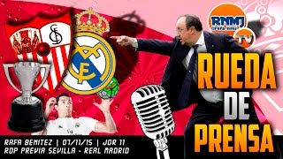 Rueda de prensa Benítez  Sevilla  Real Madrid  previa JORNADA 11 [upl. by Urbano558]