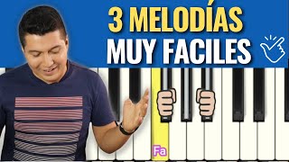 3 Melodías FÁCILES Y BONITAS en Piano para Principiantes [upl. by Muire]