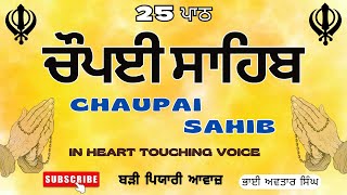 Nitnem 25 Path Chaupai Sahib  Vol 49  Chaupai Sahib Full Path  Chopai Path  By Nirmolak Gyan [upl. by Akeyla]