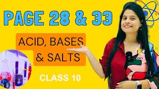 Page 28 amp 33  Chapter 2  Acid Bases amp Salts  Class 10 Science  NCERT [upl. by Yonita354]