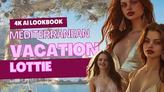 4K AI LOOKBOOK Vacation in the Mediterranean Lookbook  A date with AI model Lottie [upl. by Azalea433]