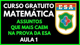 ESA  CURSO GRATUITO  ASSUNTOS QUE MAIS CAEM  CONDUTA MILITAR  AULA 1 [upl. by Anirod]