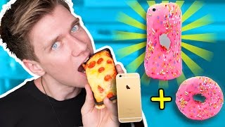 DIY Edible PIZZA amp DONUT iPhone Case  Collins Key [upl. by Acirfa976]