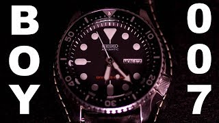 セイコーダイバーSKX007 ブラックボーイのラバーベルト交換は超絶難しかった 腕時計ベルト交換の小技あり [upl. by Boycie782]