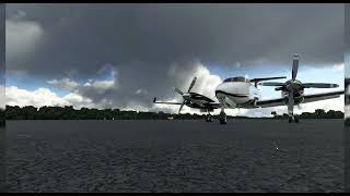 Beechcraft Super King Air 350i fight bad weather upon landing [upl. by Jehiel583]