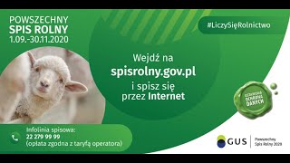 Powszechny Spis Rolny 2020  Jak spisać się przez Internet [upl. by Nnywg]