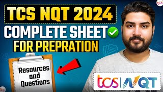 TCS NQT Complete Sheet for Preparation  Crack All Rounds 🔥 [upl. by Darren]