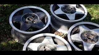 Wheel Restoration DIY  Melber Alloy Wheels Repair made in the 90s [upl. by Laehctim157]