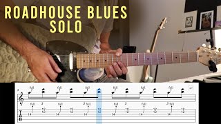 The Doors  Roadhouse Blues Solo  Guitar Lesson with Tab [upl. by Aivartal]