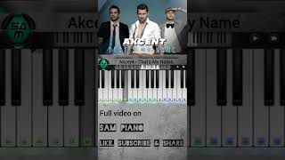 2 Akcent  Thats My Name  Piano Cover  Sam Piano shorts [upl. by Bonnice]