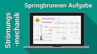 Bernoulli Gleichung Anwendung Beispiel  Strömungsmechanik Hydrodynamik Aufgabe und Lösung [upl. by Aihsia399]