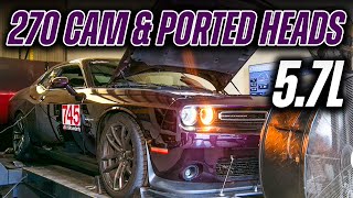 57L Dodge Challenger with Cam amp Ported Heads on Dyno [upl. by Emmaline]