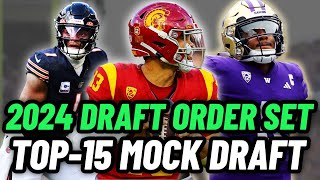 2024 NFL Mock Draft Top15 amp Impact on Fantasy Football Rookie Drafts  fantasyfootball [upl. by Hesoj]