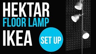 HEKTAR Floor lamp with 3spotlights dark gray  Set Up amp Unboxing [upl. by Luapsemaj]