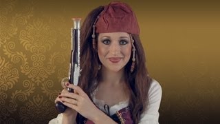 Womens Pirate Costume Makeup Tutorial [upl. by Junius]