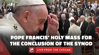 LIVE from the Vatican  Synod on Synodality 2023 Closing Mass with Pope Francis  October 29th 2023 [upl. by Annaillil]