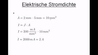 Elektrische Stromdichte [upl. by Ellenwahs]