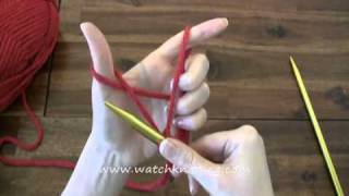 How to Cast on  Long tail cast on  Online Knitting Tutorials for Beginners [upl. by Latta]