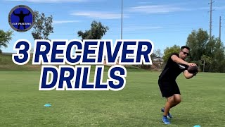 3 Wide Receiver Drills for Football [upl. by Ezirtaeb]