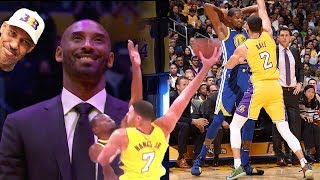 Kobe Bryant IMPRESSED with Lonzo Ball Kevin Durant gets POSTERIZED TWICE Lakers vs Warriors [upl. by Neyrb]