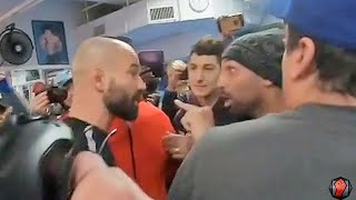 PAULIE MALIGNAGGI B SLAPS ARTEM LOBOV THE GOAT BRAWL ALMOST BREAKS OUT IN NEW YORK GYM [upl. by Grimbald831]