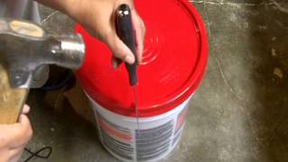 Quick Tip to Remove Lid from 5 Gallon Paint or Joint Compound in a Snap [upl. by Eilatan]