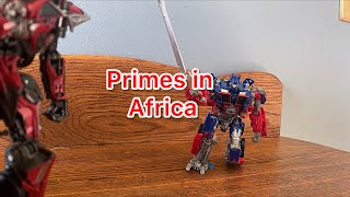 Transformers Stop Motion Dark of the Moon Primes in Africa Scene [upl. by Naujd569]