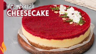 TAM ÖLÇÜLÜ 👌🏻 Kolay Frambuazlı Cheesecake Tarifi 🍰 [upl. by Wesla572]