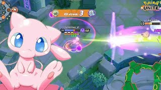 Mew is best for solo q  mew gameplay pokémonunite [upl. by Amzu]