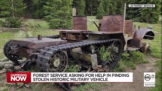 Forest Service seeking the return of missing historic military vehicle asking for publics help [upl. by Sartin]