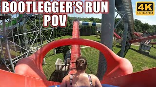 Bootleggers Run POV Back Row 4K 60FPS Splish Splash ProSlide Water Coaster  NonCopyright [upl. by Farl]