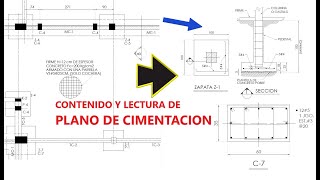 Lectura de plano de cimentación  PLANOS ESTRUCTURALES [upl. by Sandro]