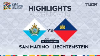 HIGHLIGHTS  San Marino  Liechtenstein  UEFA Nations League 2024  TUDN [upl. by Derwin]