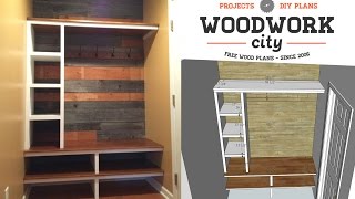 Build an Entry Hall Storage Bench Lockers with Sketchup [upl. by Nner468]