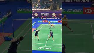 What a Defense😱🥵Finishing the rally by a Cross court Bhoom🥵🔥🔥bwf badminton badmintonlovers india [upl. by Edin]