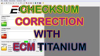 Checksum correction with ECM Titanium [upl. by Aseel]