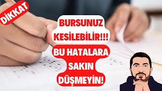 Dikkat Bursunuz KESİLEBİLİR Bursluluk Sınavını Kazananlar Bunları Yaparsa Bursu Kesilir [upl. by Azrim934]