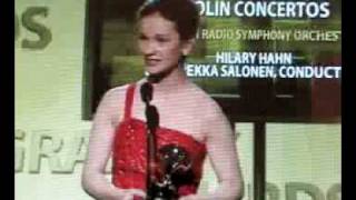 Hilary Hahn Wins Grammy and Gives Speech [upl. by Casar]